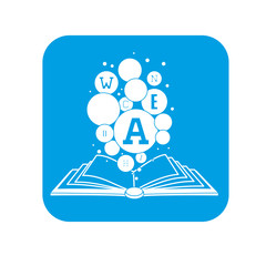 book reading button thumbnail image vector illustration design 