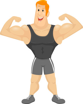 Man Muscle Flex Biceps