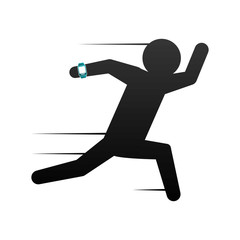 heart rate wrist monitor icon image vector illustration design 