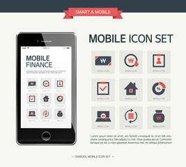 Vector finance simple icon set