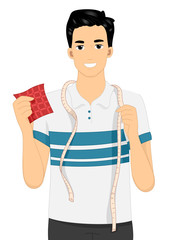 Man Sew Tape Measure Sample Fabric