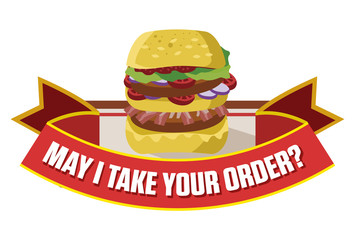 order poster gourmet double burger