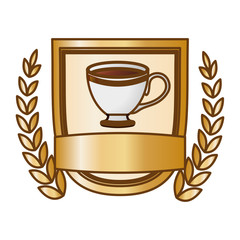 coffee related emblem image vector illustration design 