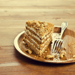 Layer cake with white cream