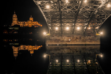 Salamanca cathedral and Enrique Estevan bridge