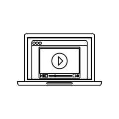 Online video media icon vector illustration graphic design