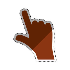 Hand touching something icon vector illustration graphic design
