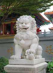 Chinese Imperial Lion Statue 
