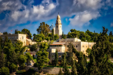 Fototapeta na wymiar Sight to the old city Jerusalem