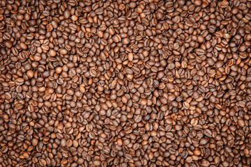 Roasted Brown Coffee Beans Background.