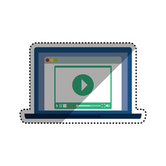 Online video media icon vector illustration graphic design
