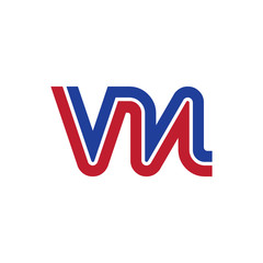 Initial Letter VN VM Linked Design Logo