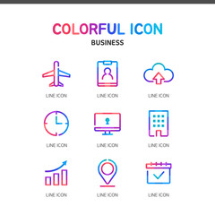 Color business icons