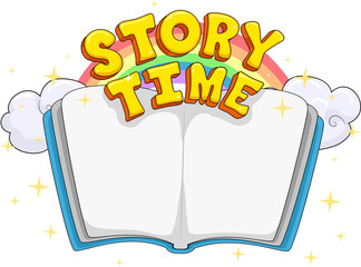 Book Story Time Lettering