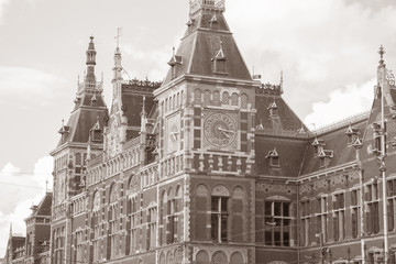 Centraal - Central Railway Station; Amsterdam; Holland