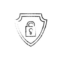 Padlock security symbol icon vector illustration graphic design