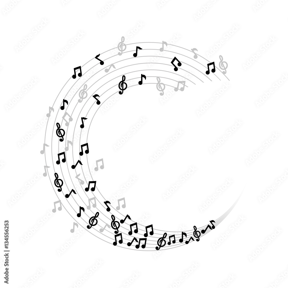 Poster music note symbol icon vector illustration graphic design