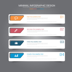 Infographic Elements with business icon on full color background