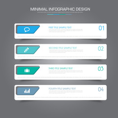 Fototapeta na wymiar Infographic Elements with business icon on full color background