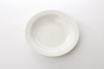 Empty white plate