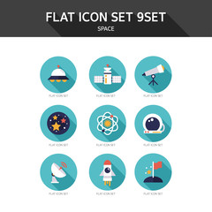 Flat icon space