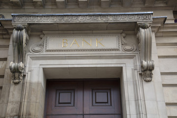 Obraz premium Bank Sign
