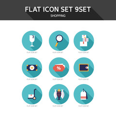 Flat icon shopping