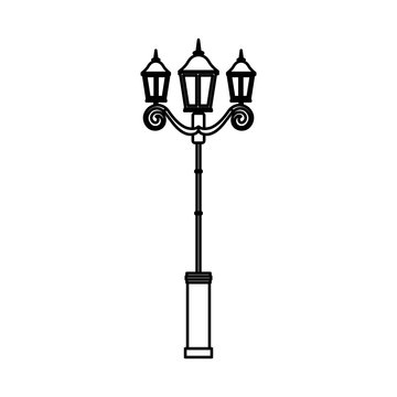 Street light lamp icon vector illustration graphic design