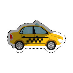 Taxi cab transport icon vector illustration graphic design