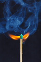 burning match