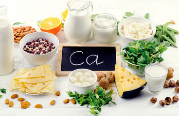 Products rich in calcium.