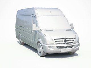 3d render: 3d White Delivery Van Icon, Transporting Service, Freight Transportation, Packages Shipment, International Logistics, 3d Postal Van, 3d Home Delivery Sign
