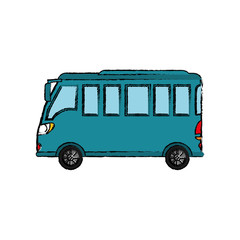 Public bus service icon vector illustration graphic design