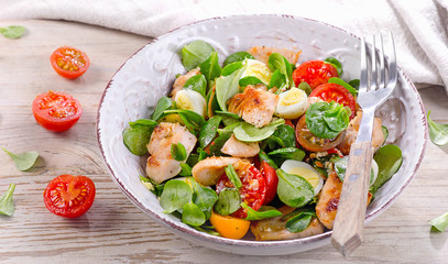 Chicken and vegetable salad.