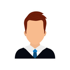 Businessman executive profile icon vector illustration graphic design