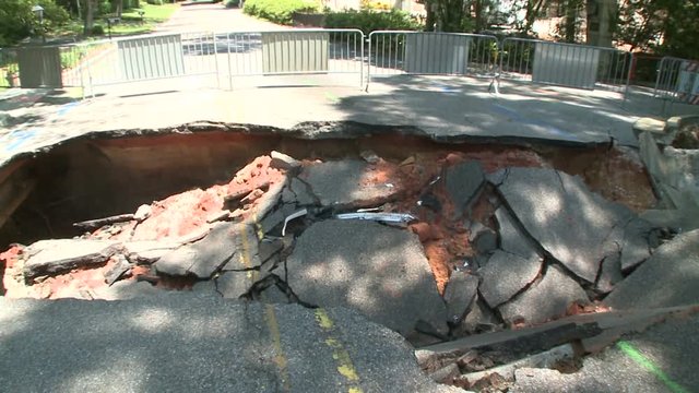 Road Closed Due to Sink Hole