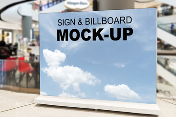 Blank billboards located in shopping mall or retail shop, useful