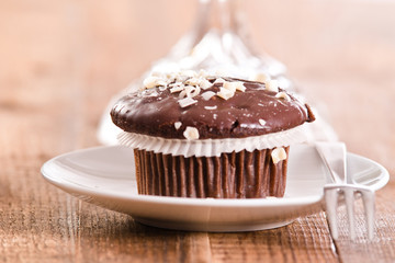 Chocolate muffin. 