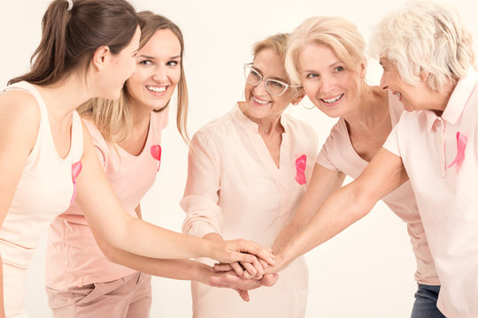 Women in pink