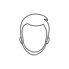 Man faceless head icon vector illustration graphic design