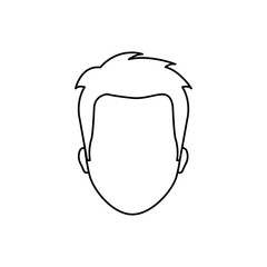 Man faceless head icon vector illustration graphic design