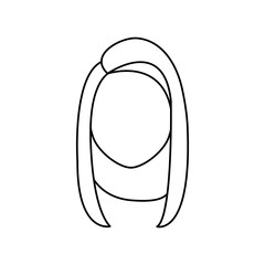 Woman faceless head icon vector illustration graphic design