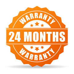 24 months warranty vector icon