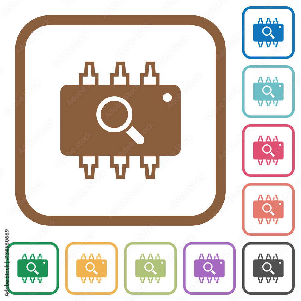 Poster hardware test simple icons