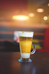 Mug with makiato.