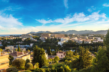 Fototapeta na wymiar Panoramic aerial view of Nice