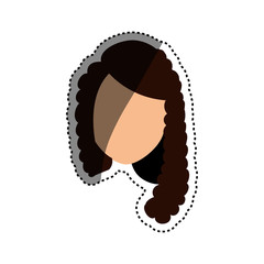 Woman faceless head icon vector illustration graphic design