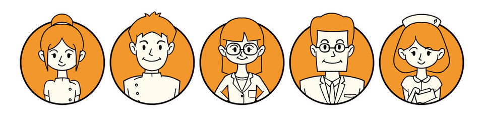 アイコン　医師　看護師