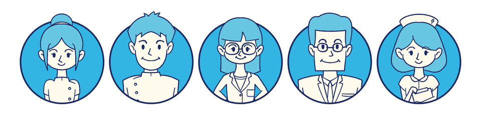 アイコン　医師　看護師