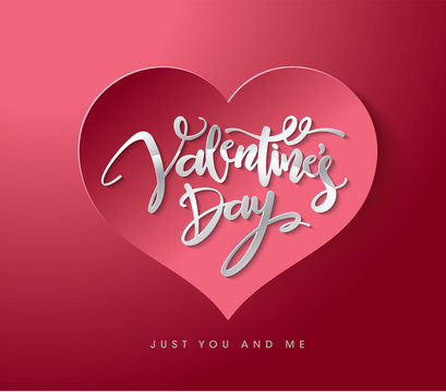 Happy Valentines Day Lettering Vector design